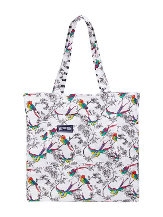 Vilebrequin Stoff Strandtasche Weiß Vilebrequin Stoff Strandtasche Weiß
