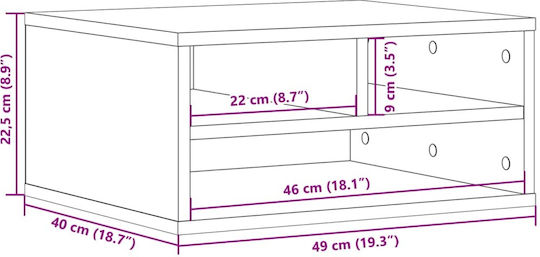 Printer Stand Sonoma Oak 49x40x22.5 cm from Treated Wood