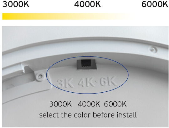 VK Lighting LED Panel 30W mit Natürliches Weiß Licht