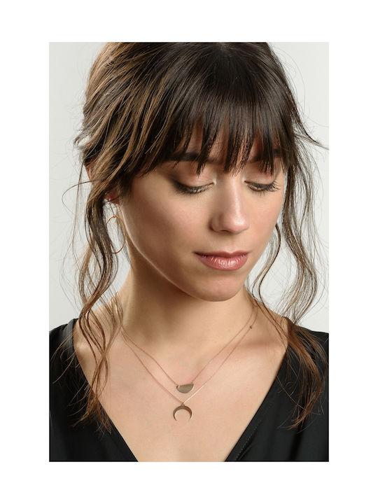 Kritsimis Shiny Necklace from Rose Gold 14K