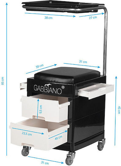 Activeshop Hair Salon Maintenance Cart with 2 Drawers