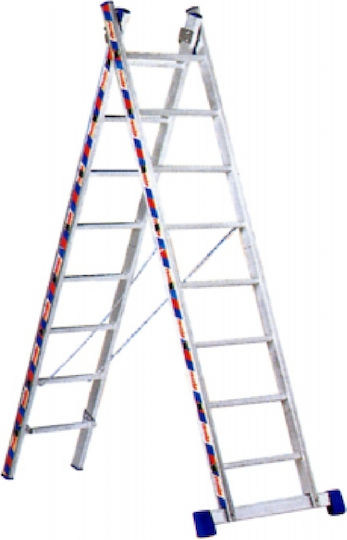 Dublu Scara combinata Aluminiu 2x11