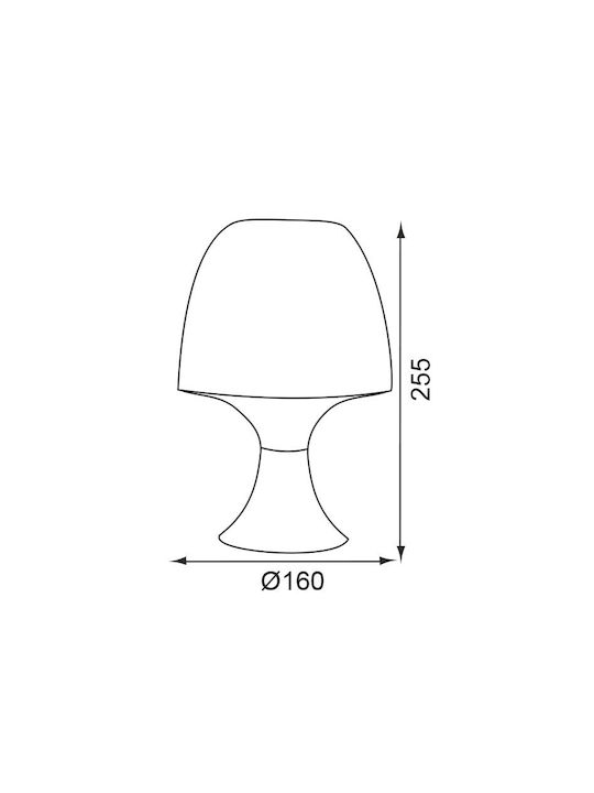 Plastic Table Lamp with Blue Shade and Base
