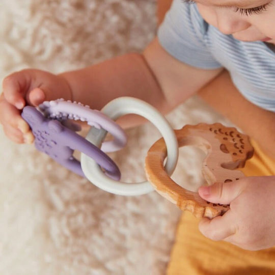 B.Box Teething Ring made of Silicone for 3 m+ Trio, Peony