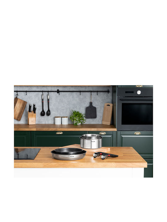 Tefal Ingenio Emotion Cookware Set of Stainless Steel with Non-stick Coating 20pcs