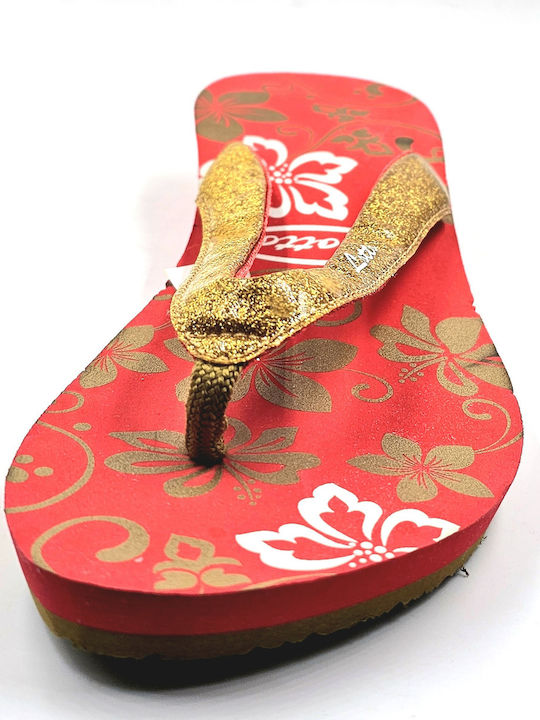 Women's Flat Sandals in Gold Color