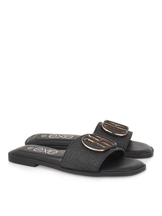 Exe Women's Flat Sandals in Black Color