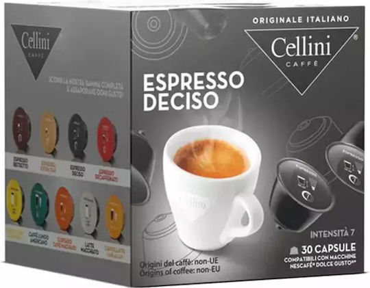 Cellini Capsules Espresso Compatible with Machine Dolce Gusto 30caps,tobolek