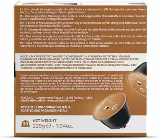 Cellini Κάψουλες Espresso Συμβατές με Μηχανή Dolce Gusto 30caps