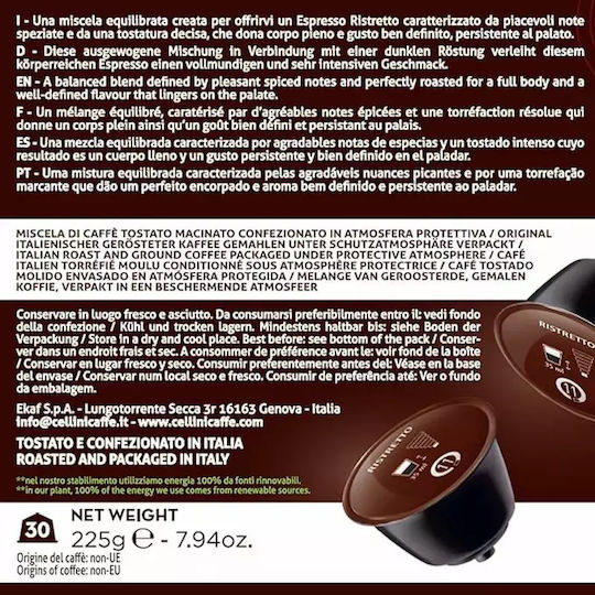 Cellini Capsule Espresso Compatibile cu Mașina Dolce Gusto 30capace
