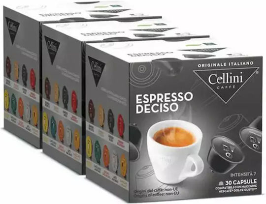 Cellini Capsules Espresso Compatible with Machine Dolce Gusto 30caps,tobolek