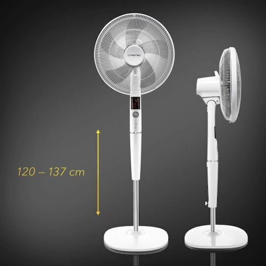 Trotec TVE 26 S Ανεμιστήρας Ορθοστάτης 35W Διαμέτρου 40cm με Τηλεχειριστήριο Λευκός