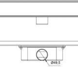 Tema Kanal Dusche mit Breite 50cm Silber