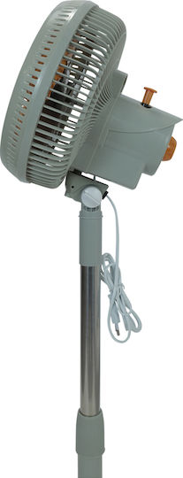 Uncle George Ανεμιστήρας Ορθοστάτης 25W Διαμέτρου 23cm Γκρι