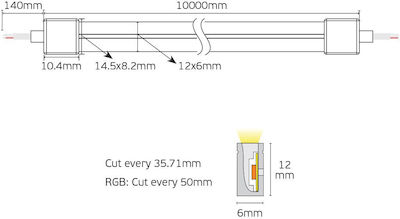 VK Lighting Waterproof LED Strip Power Supply 24V with Warm White Light