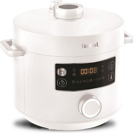 Tefal Turbo Cuisine Πολυμάγειρας 1090W με Χωρητικότητα 4.8lt Λευκός