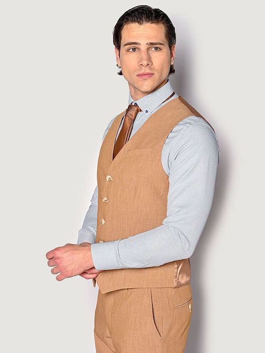 Men's Summer Suit Slim Fit Tobacco