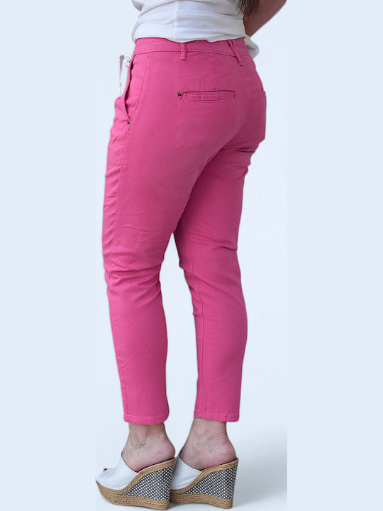 Damen Stoff Hose Pink
