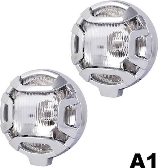 Autoline H3 Round Headlights Car A1 Universal 12V 55W 8cm 2pcs