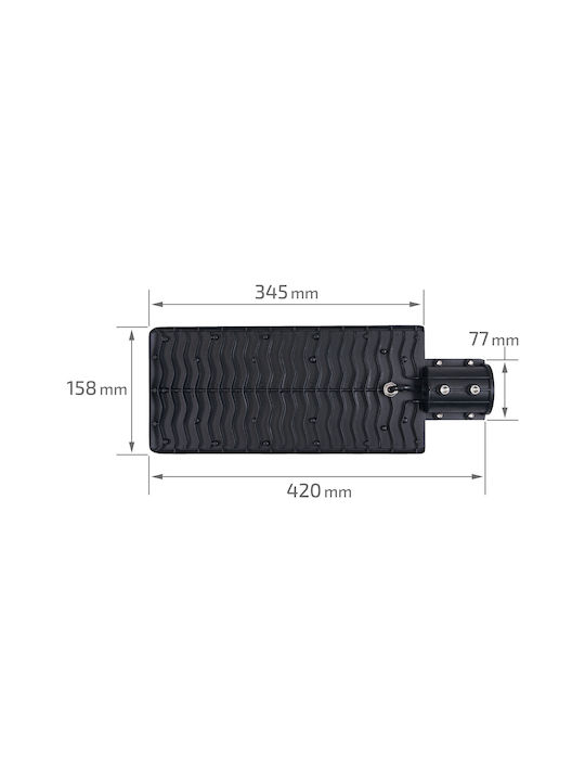 Eco Light Външна Стояща Лампа LED Улично Осветление 100W с Студено Бяла Светлина IP65 Черна