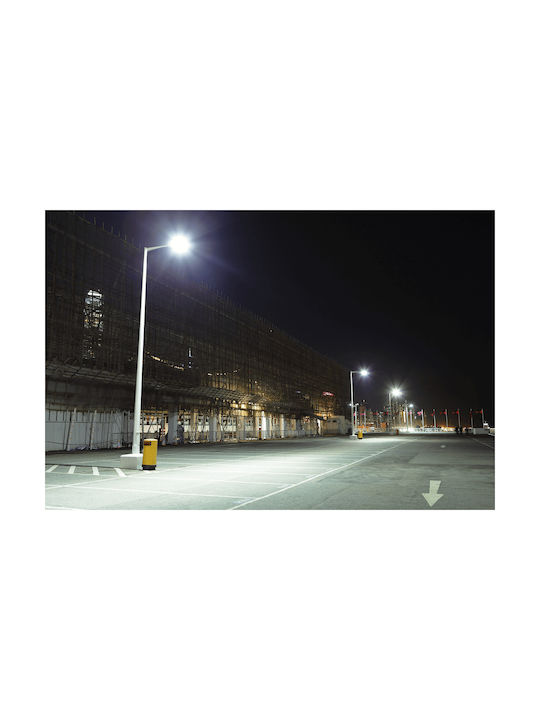 Eco Light Външна Стояща Лампа LED Улично Осветление 100W с Студено Бяла Светлина IP65 Черна