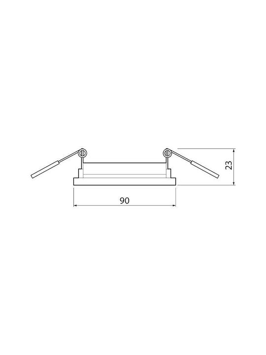 Gtv Rund Glas Rahmen für Spots GU10 Weiß 9x9cm. 1Stück