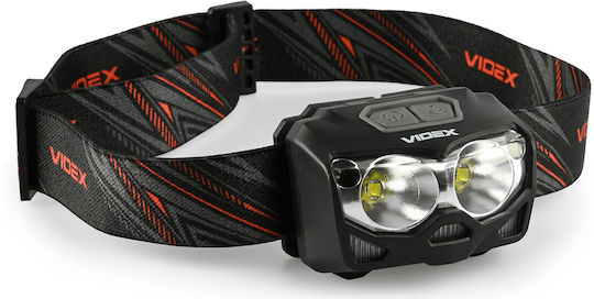 Videx Rechargeable Headlamp LED IP65 with Maximum Brightness 500lm White