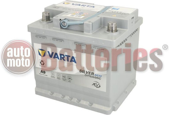 Varta Car Start/Stop Battery A9 Silver Dynamic AGM with 50Ah Capacity and 540A CCA