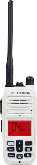PNI DS890 Wireless Transceiver VHF Marine 5W with Monochrome Screen In White Color