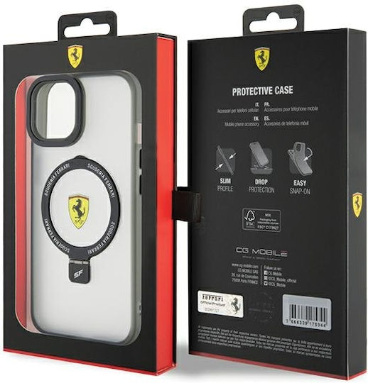 Ferrari 6.1" Umschlag Rückseite Kunststoff Transparent (iPhone 15)