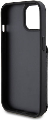 Karl Lagerfeld Pu Saffiano Card Slot Back Cover Μαύρο (iPhone 15)