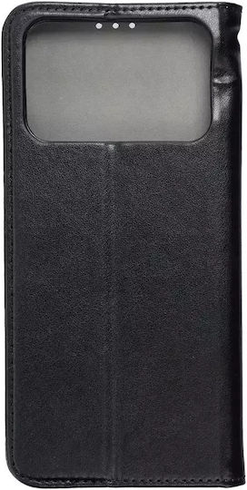 Techwave Smart Задна корица Кожа Магнитен Черен (Poco C40)