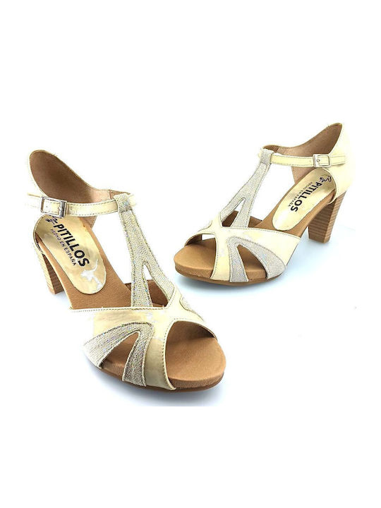 Leder Sandalen Beige