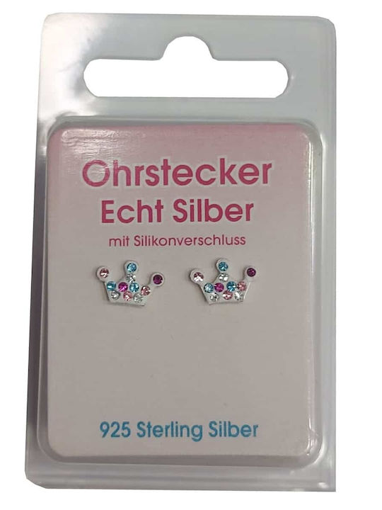BB Klostermann Kids Earrings Studs Crowns from Silver