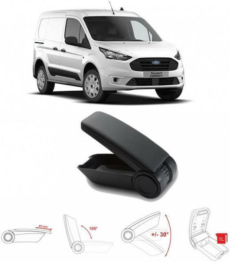Rati Armster Car PU Armrest for Ford Transit Connect 2018+ Black