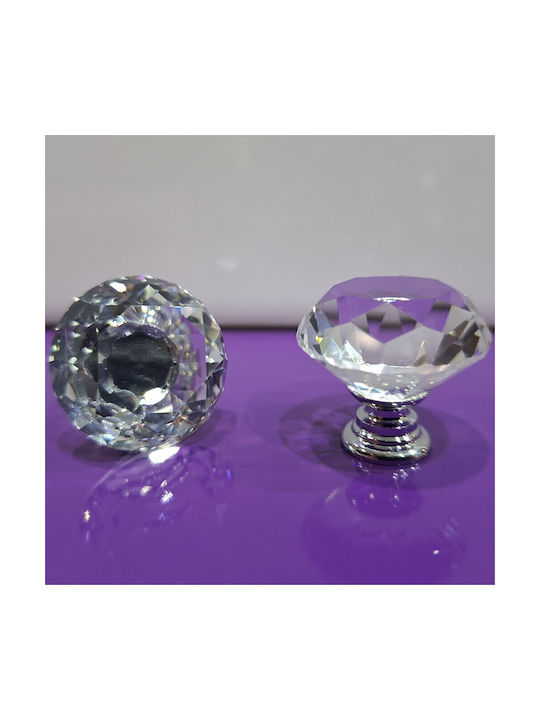 ACM Ръкохватка Мебел от Zamak & Crystal в Сребрист Цвят 11853