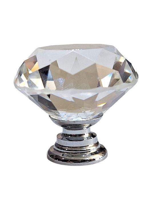 ACM Ръкохватка Мебел от Zamak & Crystal в Сребрист Цвят 11853