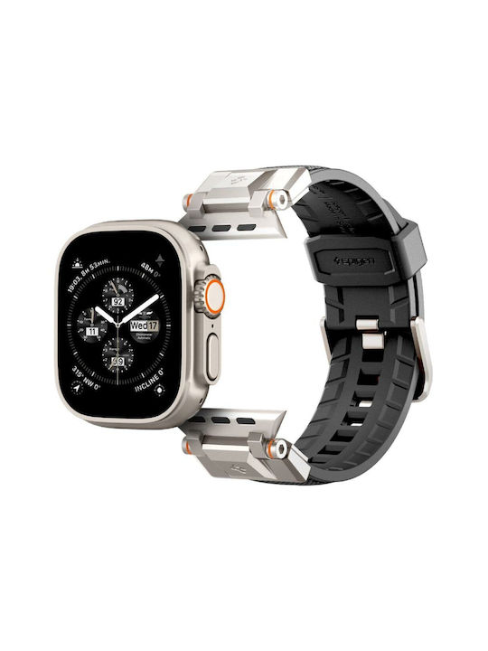Spigen Durapro Armor Armband Silikon Schwarz (Apple Watch 4/5/6/7/8/9/SE/Ultra, Spigen)
