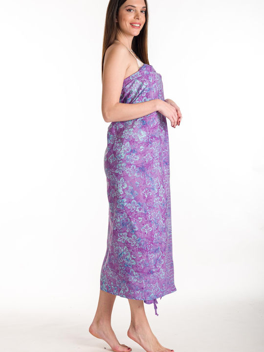 Pareo with Print Print Purple