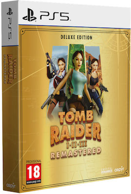 Tomb Raider I-III Remastered Starring Lara Croft Deluxe Edition PS5 Game - Preorder