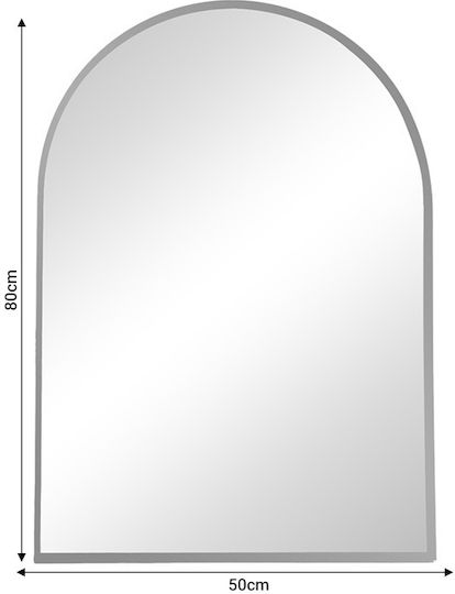 Pakketo Mirrory Wandspiegel mit Gold Metallisch Rahmen 80x50cm 1Stück