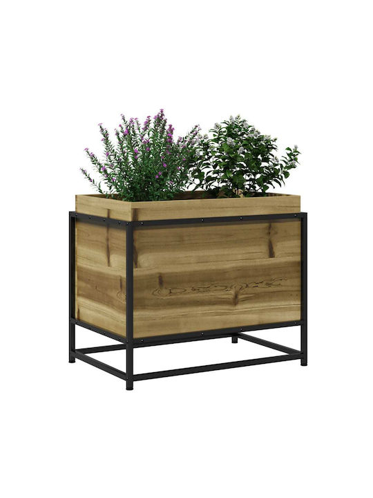vidaXL Кутия за саксии Дърво Pine impregnated wood 60x40x50см.