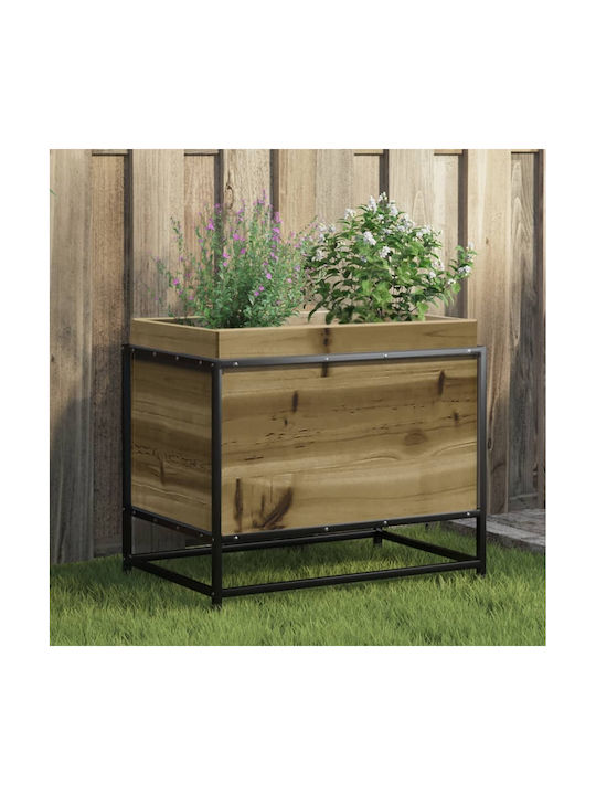 vidaXL Кутия за саксии Дърво Pine impregnated wood 60x40x50см.