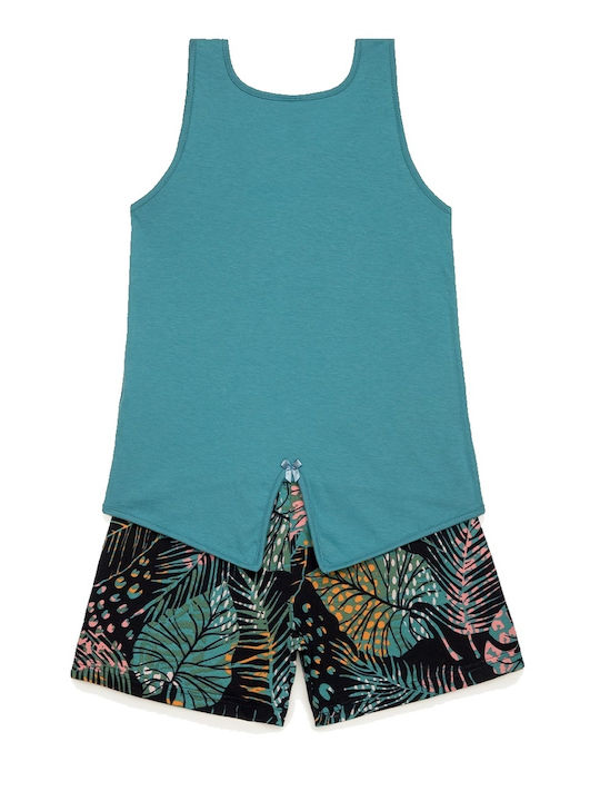 Minerva Kids Pyjamas Summer Petrol Aqua