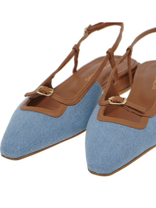 Γυναικείες Μπαλαρίνες Slingback σε Μπλε Χρώμα