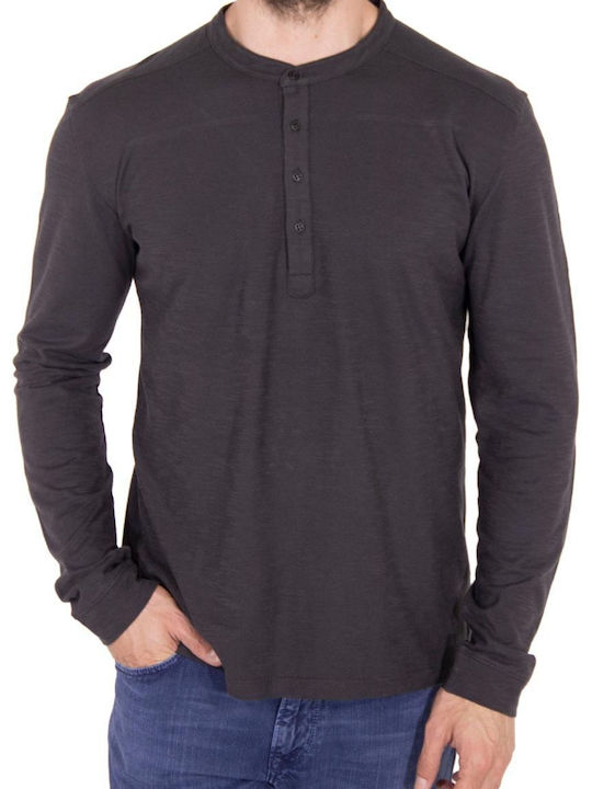 Dirty Laundry Jersey Men's Long Sleeve Blouse Charcoal