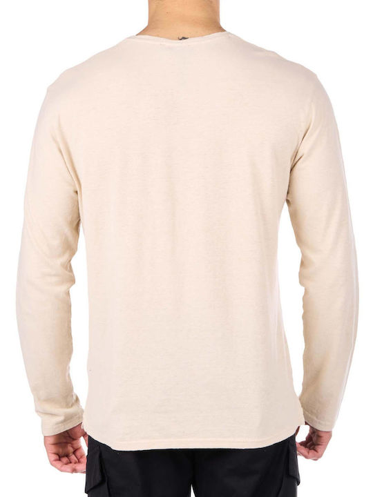 Dirty Laundry Men's Long Sleeve Blouse Beige