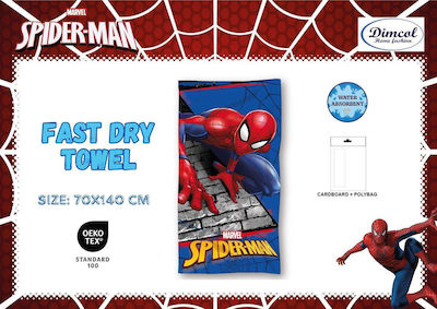 Schnelltrocknendes Marvel Spider-Man Strandtuch 97 70x140 Digitaldruck Blau 100% Mikrofaser