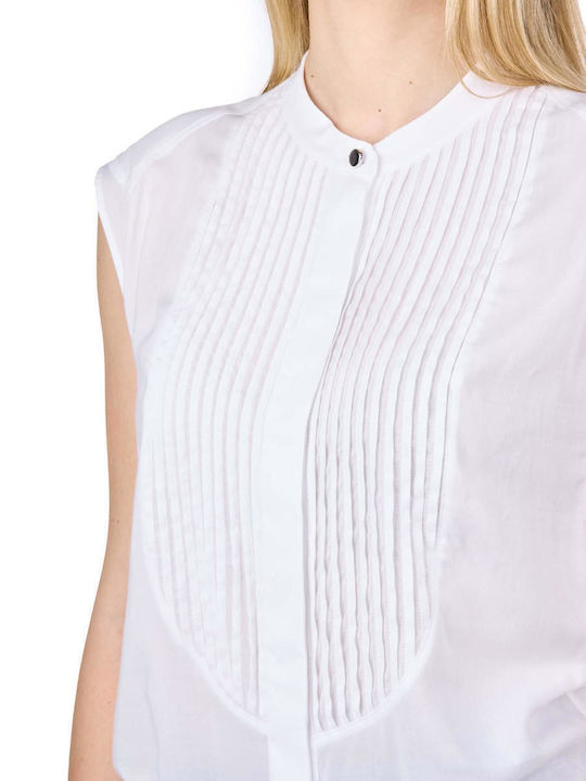 Betarni1 Women's Sleeveless Shirt White