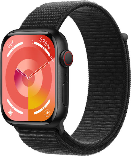 INTIME 9 Pro Max 49mm Smartwatch με Παλμογράφο (Μαύρο)